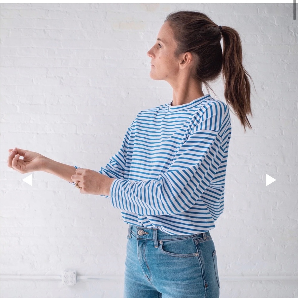 AYR The French Fry in Blue/White Stripe - S